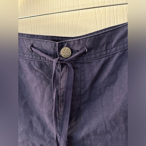 Beau Dawson linen blend women’s shorts. Neutral navy color, size 20 women’s plus - Picture 2 of 10